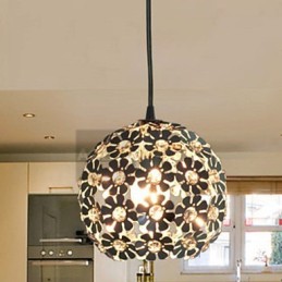 Lámpara colgante moderna y contemporánea de cristal en forma de globo, estilo mini, galvanizada