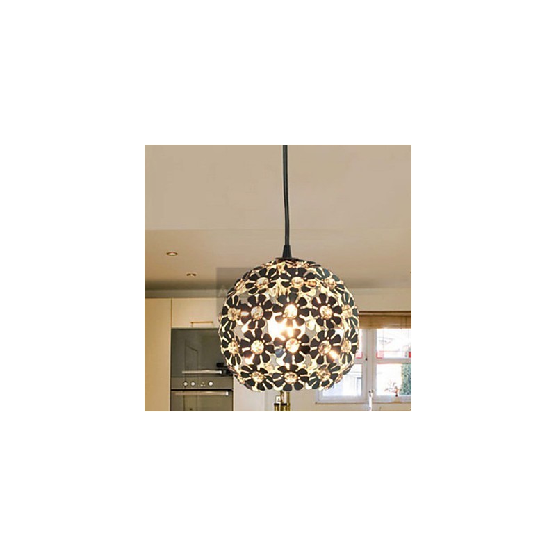 Lámpara colgante moderna y contemporánea de cristal en forma de globo, estilo mini, galvanizada