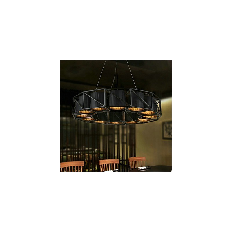 Lámpara colgante de metal con pintura rústica vintage para garaje