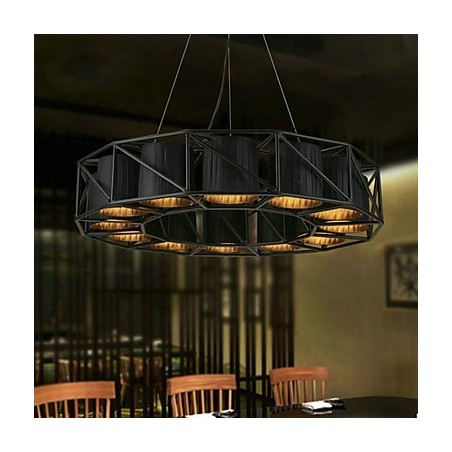 Lámpara colgante de metal con pintura rústica vintage para garaje