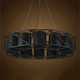 Lámpara colgante de metal con pintura rústica vintage para garaje