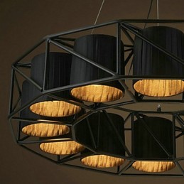 Lámpara colgante de metal con pintura rústica vintage para garaje