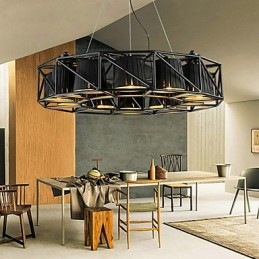 Lámpara colgante de metal con pintura rústica vintage para garaje