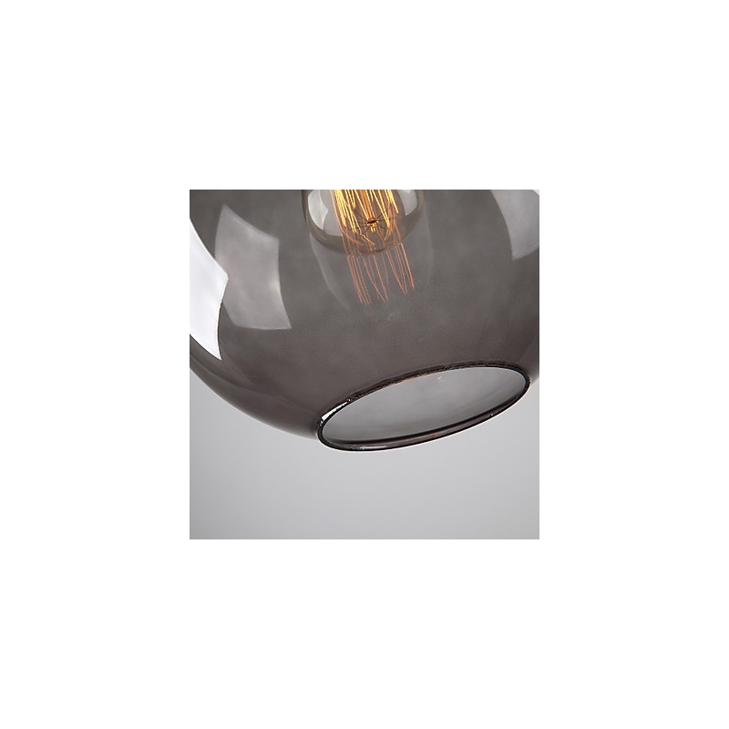 Lámpara colgante moderna de cristal con diseño de burbujas redondas en gris humo