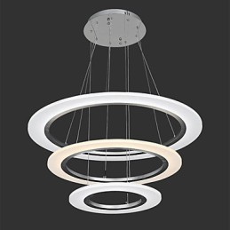 Lámparas de techo colgantes de acrílico con forma de 3 anillos para hacer tú mismo, accesorios de araña con