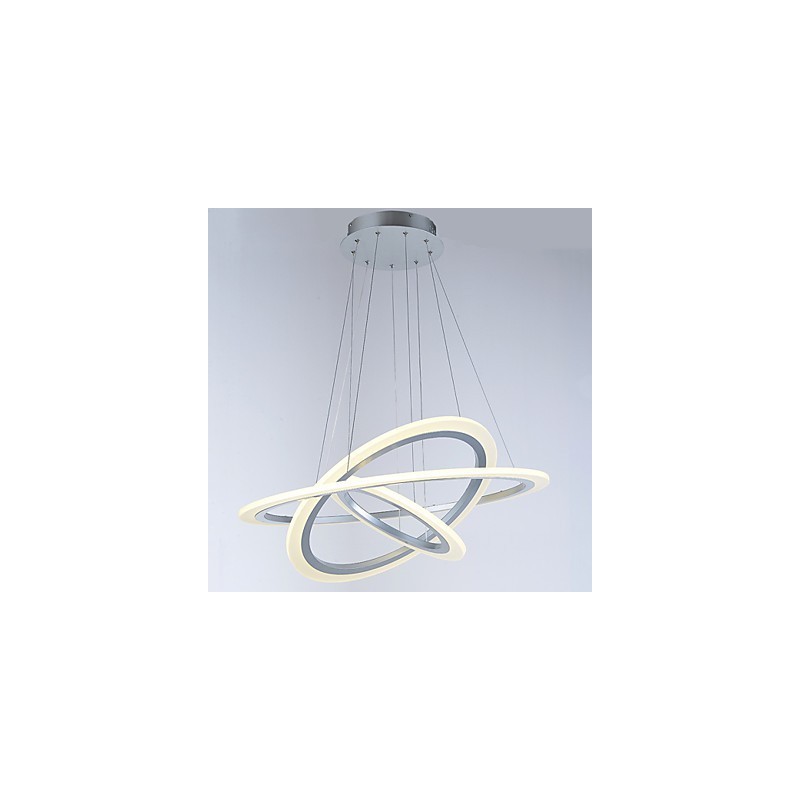 Lámpara colgante de acrílico con forma de 3 anillos para bricolaje, lámpara de techo, lámpara de araña, iluminación