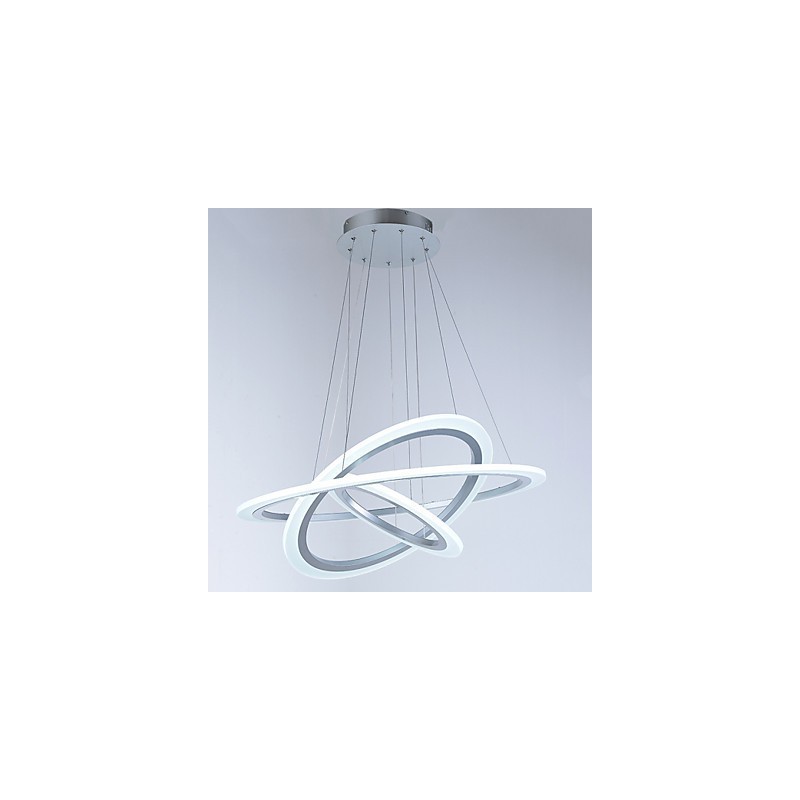 Lámpara colgante de acrílico con forma de 3 anillos para bricolaje, lámpara de techo, lámpara de araña, iluminación