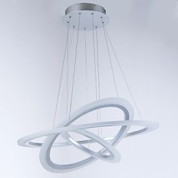 Lámpara colgante de acrílico con forma de 3 anillos para bricolaje, lámpara de techo, lámpara de araña, iluminación