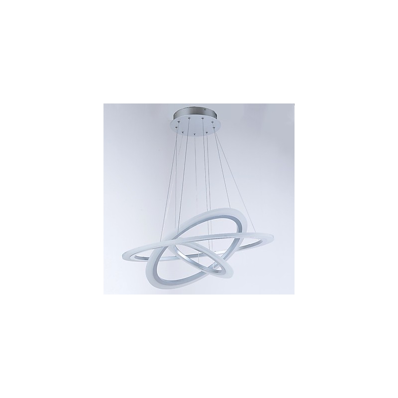 Lámpara colgante de acrílico con forma de 3 anillos para bricolaje, lámpara de techo, lámpara de araña, iluminación