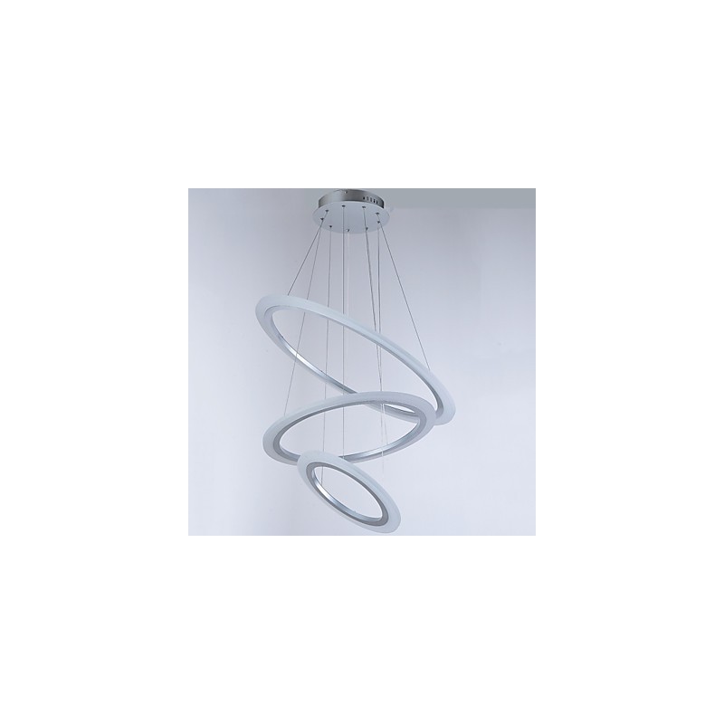 Lámpara colgante de acrílico con forma de 3 anillos para bricolaje, lámpara de techo, lámpara de araña, iluminación