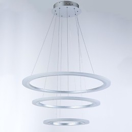 Lámpara colgante de acrílico con forma de 3 anillos para bricolaje, lámpara de techo, lámpara de araña, iluminación