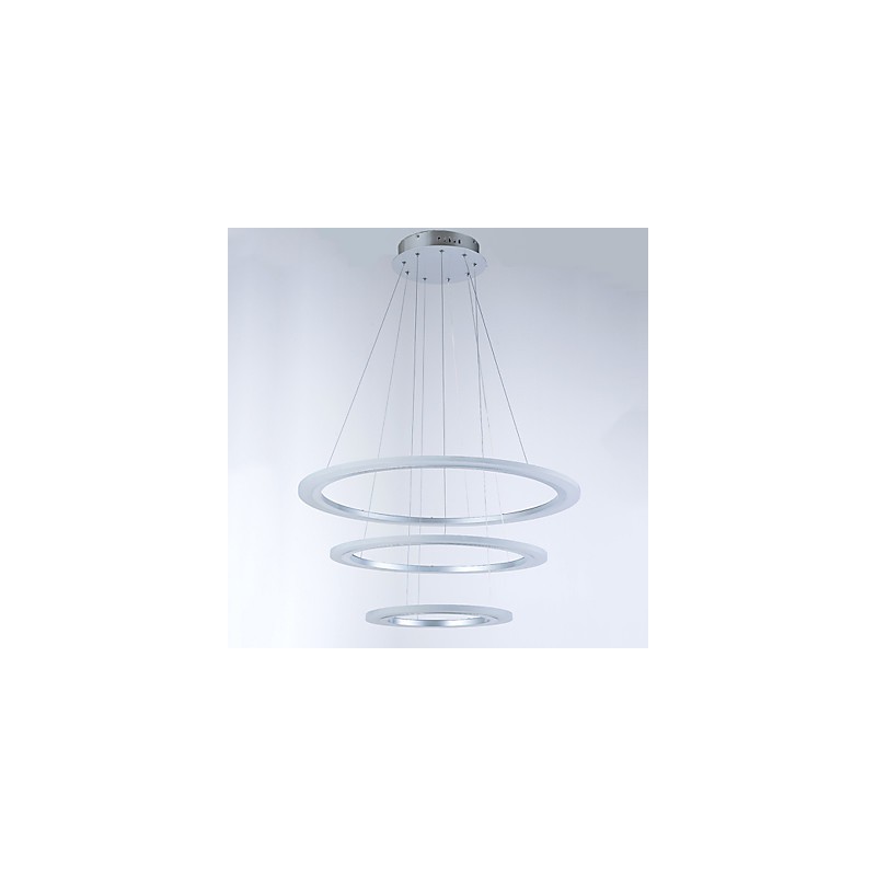 Lámpara colgante de acrílico con forma de 3 anillos para bricolaje, lámpara de techo, lámpara de araña, iluminación