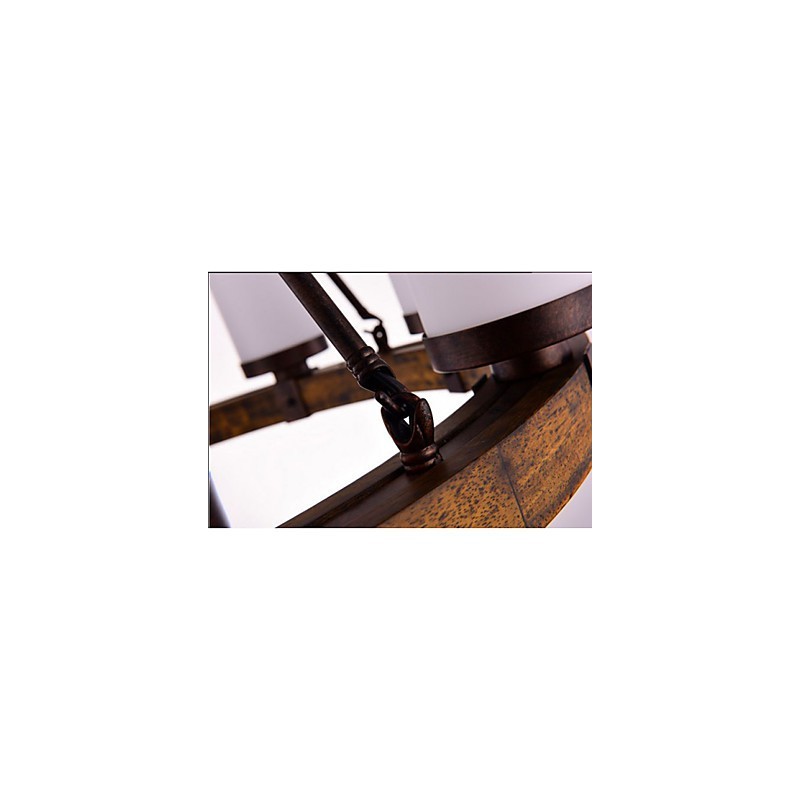 Lámpara de araña de madera antigua vintage