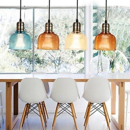 Lámpara nórdica pequeña de araña de vitrales que restaura formas antiguas