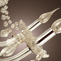 Lámpara de araña de cristal galvanizado estilo rústico Lodge