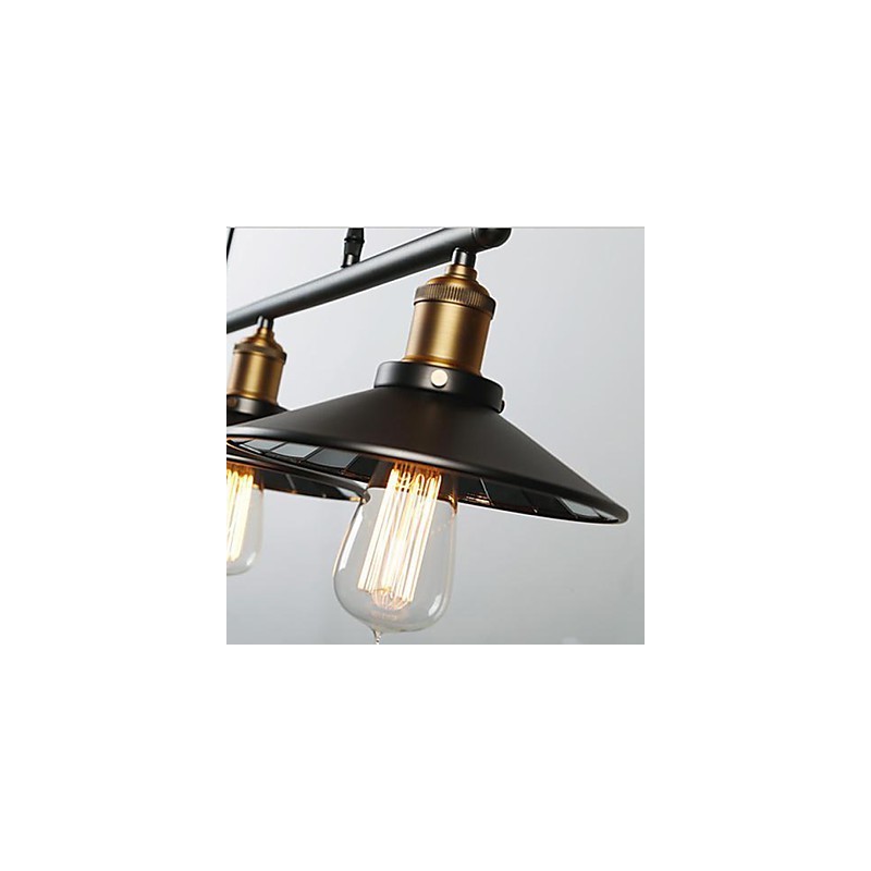 Lámparas colgantes vintage 3 luces ST64 Bombillas incluidas Sistema arriba y abajo