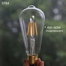 Lámparas colgantes vintage 3 luces ST64 Bombillas incluidas Sistema arriba y abajo