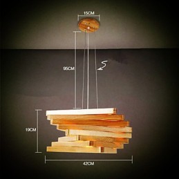Lámpara colgante de bambú con pintura de madera, estilo campestre clásico tradicional.