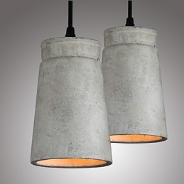 Lámpara colgante retro minimalista nórdica de cemento vintage.