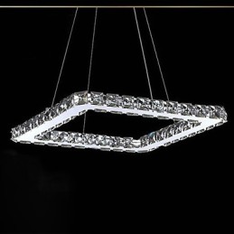 Lámpara de araña moderna contemporánea de metal galvanizado con cristal