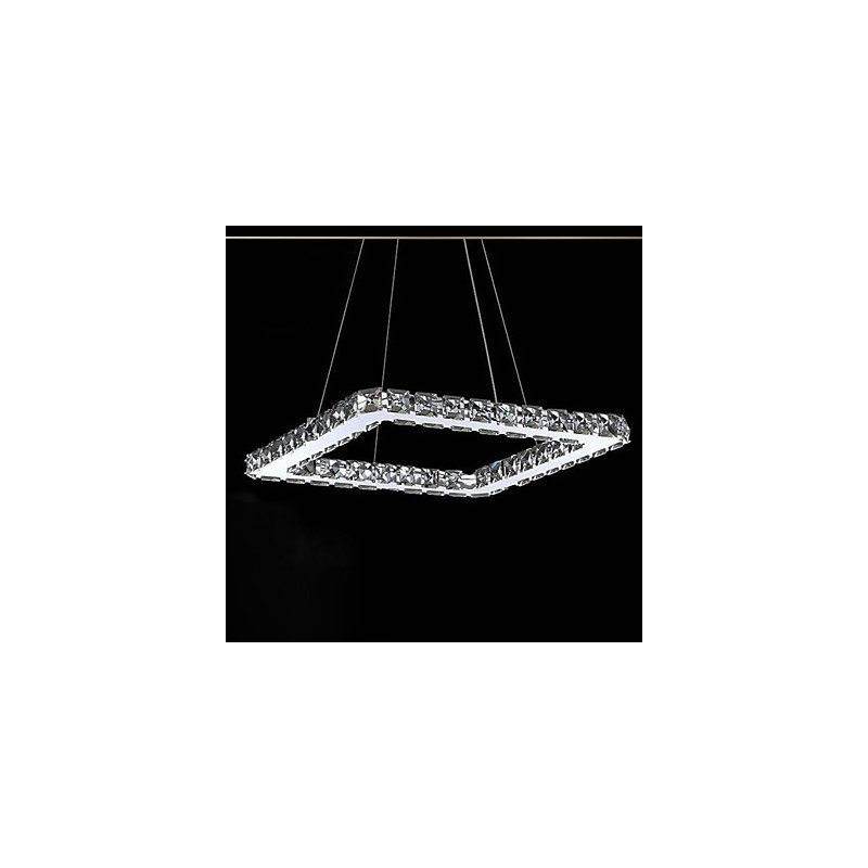 Lámpara de araña moderna contemporánea de metal galvanizado con cristal