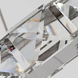 Lámpara de araña moderna contemporánea de metal galvanizado con cristal