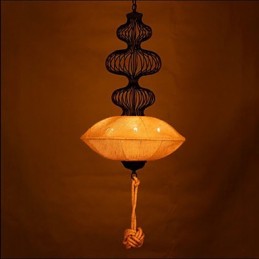 Lámparas de jaula de pájaros creativas de cáñamo industrial retro nórdico