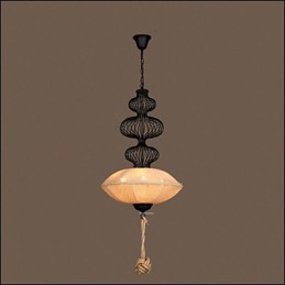 Lámparas de jaula de pájaros creativas de cáñamo industrial retro nórdico