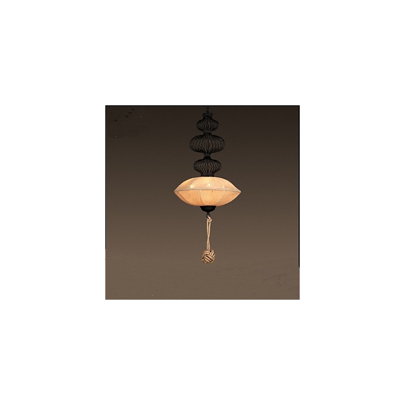 Lámparas de jaula de pájaros creativas de cáñamo industrial retro nórdico