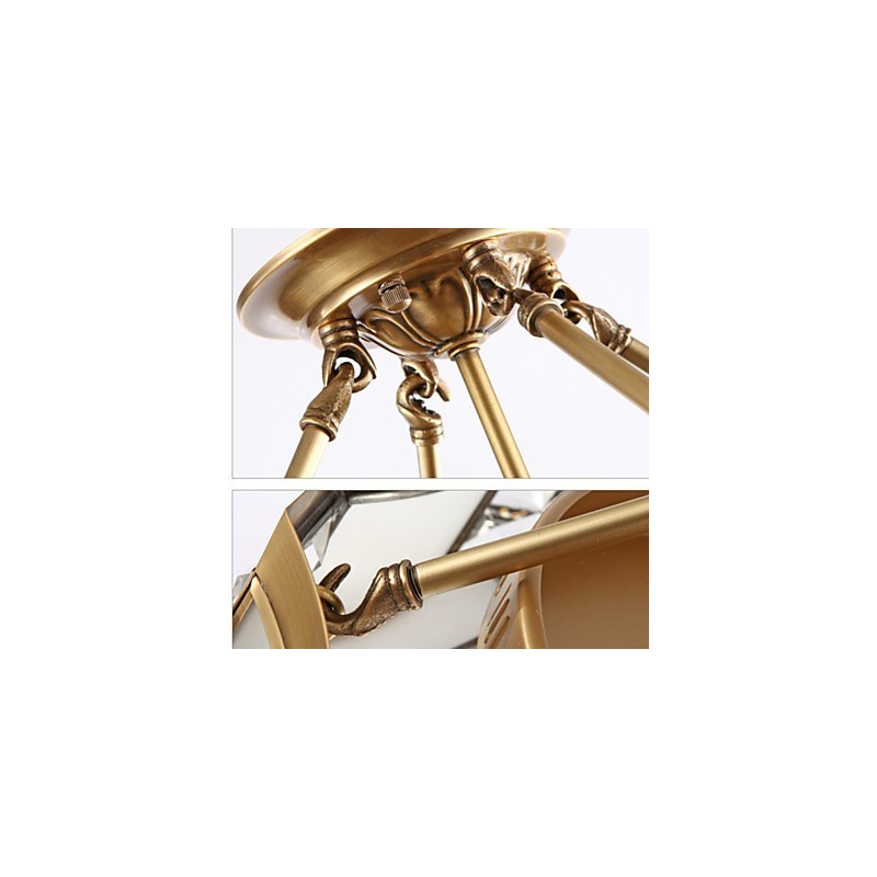 Lámpara colgante de metal de latón estilo rústico clásico tradicional