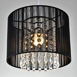 Lámpara colgante moderna contemporánea de metal cromado y cristal