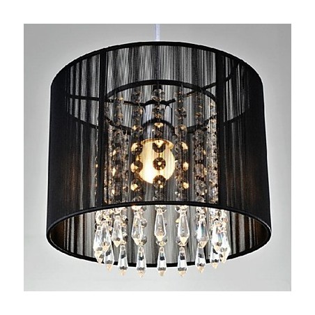 Lámpara colgante moderna contemporánea de metal cromado y cristal Lámpara colgante moderna contemporánea de metal cromado y cristal