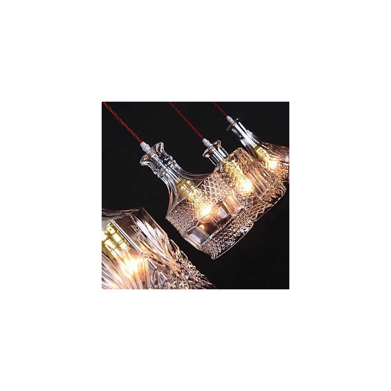 Lámpara colgante de metal estilo isla, moderna, contemporánea, tradicional, clásica y vintage, de 40 W x 4