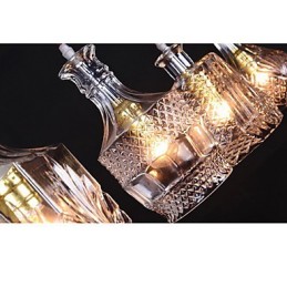 Lámpara colgante de metal estilo isla, moderna, contemporánea, tradicional, clásica y vintage, de 40 W x 4