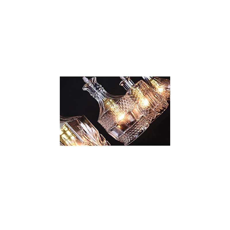 Lámpara colgante de metal estilo isla, moderna, contemporánea, tradicional, clásica y vintage, de 40 W x 4