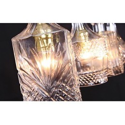 Lámpara colgante de metal estilo isla, moderna, contemporánea, tradicional, clásica y vintage, de 40 W x 4
