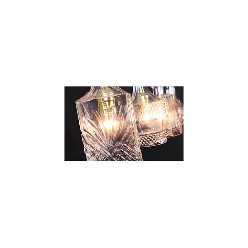 Lámpara colgante de metal estilo isla, moderna, contemporánea, tradicional, clásica y vintage, de 40 W x 4