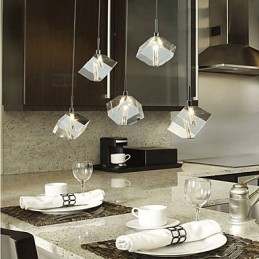 Lámpara de cristal de moda con colgante de cinco cabezas de cristal