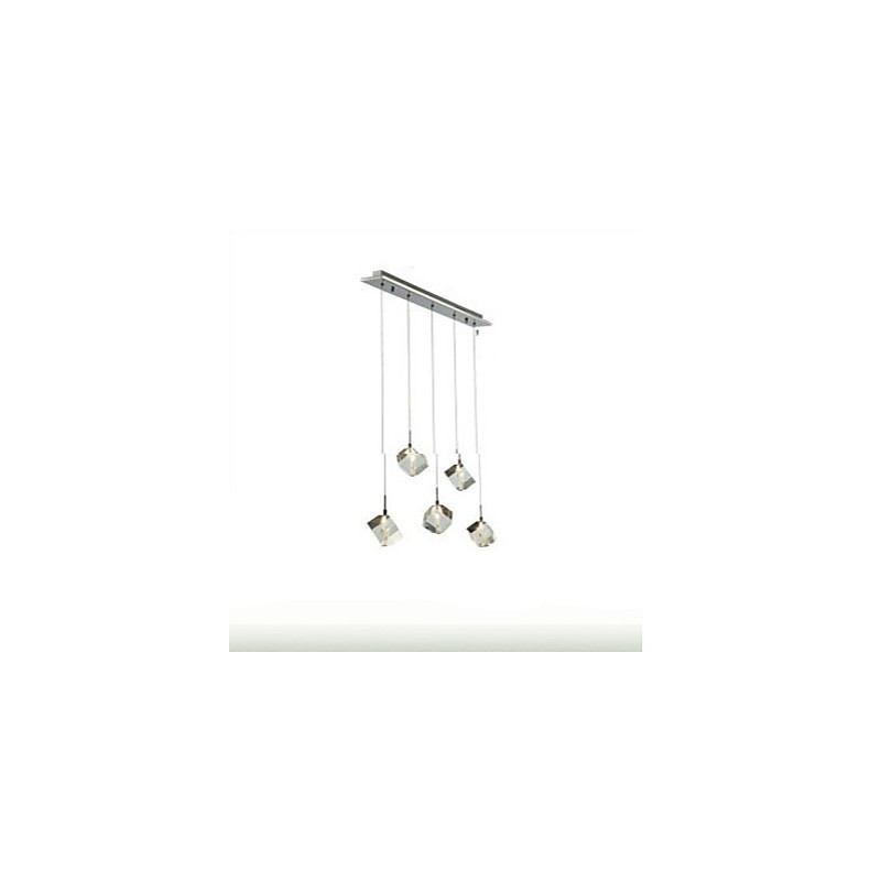 Lámpara de cristal de moda con colgante de cinco cabezas de cristal