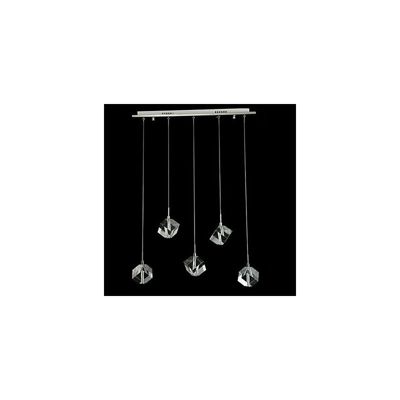 Lámpara de cristal de moda con colgante de cinco cabezas de cristal