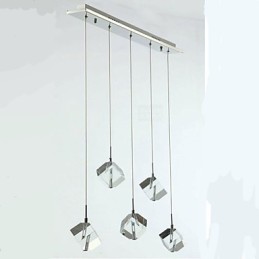 Lámpara de cristal de moda con colgante de cinco cabezas de cristal