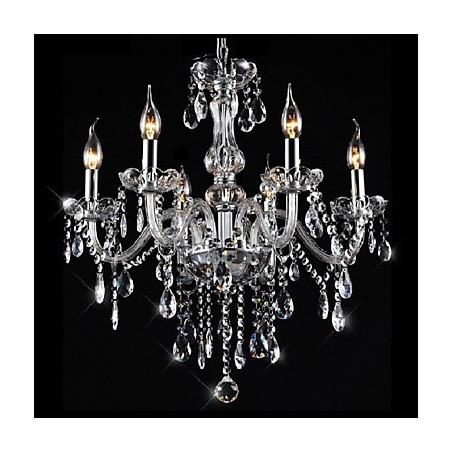 Lámpara de araña de cristal galvanizado, clásica, tradicional y vintage.