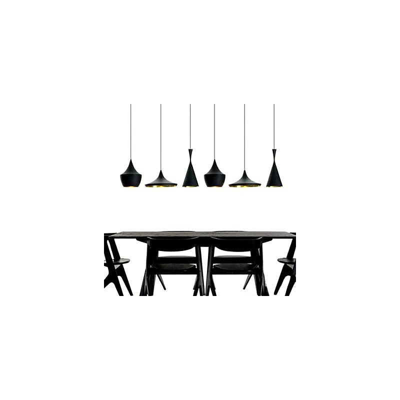 Lámpara colgante de metal con pintura estilo mini