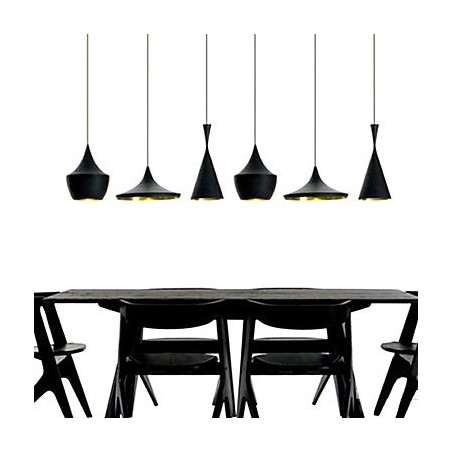 Lámpara colgante de metal con pintura estilo mini