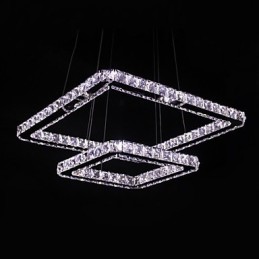 Lámpara colgante de metal y cristal moderna y contemporánea