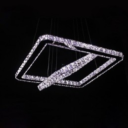 Lámpara colgante de metal y cristal moderna y contemporánea