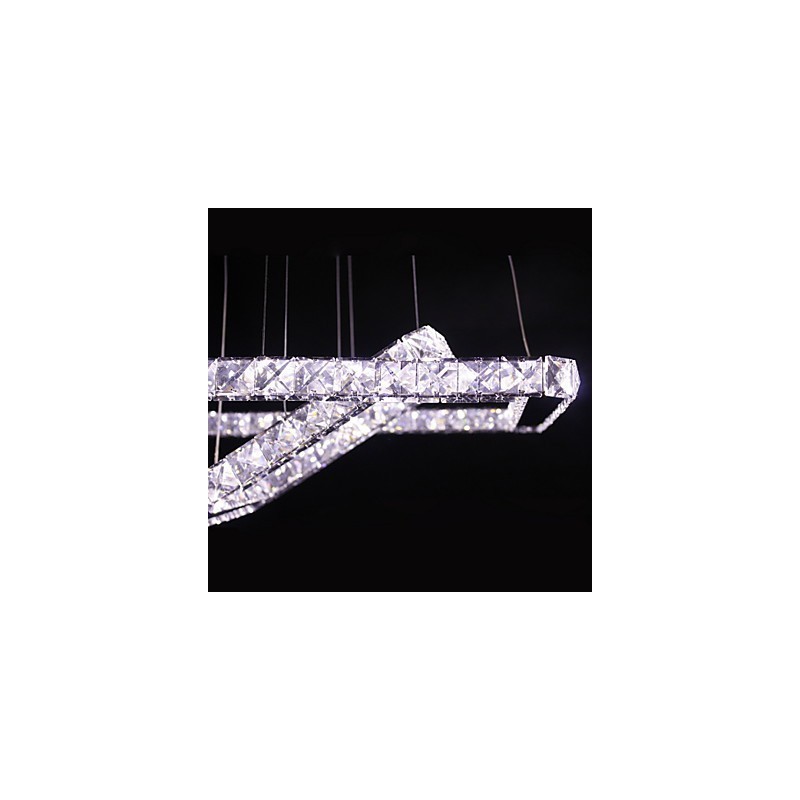 Lámpara colgante de metal y cristal moderna y contemporánea
