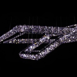 Lámpara colgante de metal y cristal moderna y contemporánea