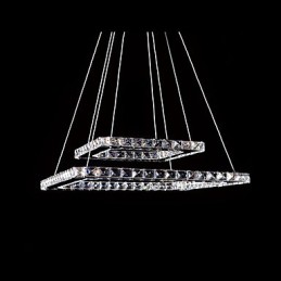 Lámpara colgante de metal y cristal moderna y contemporánea