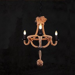 Lámpara de araña de metal con pintura rústica clásica tradicional de estilo retro campestre